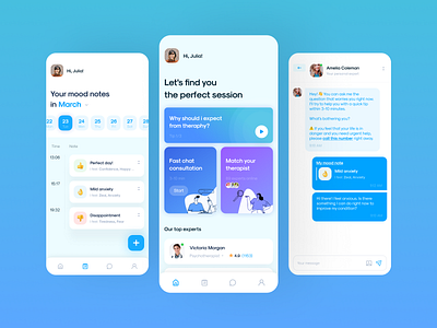 Mental Health | Mobile App Concept by Yuliia Yasniuk on Dribbble
