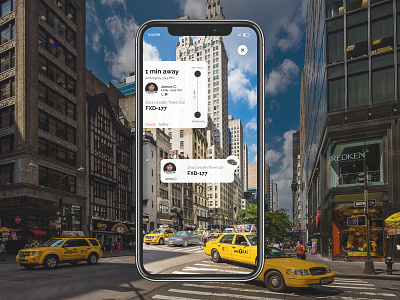 Uber - AR app ar augmented reality clean concept design ios minimalistic mobile redesign uber ui ux
