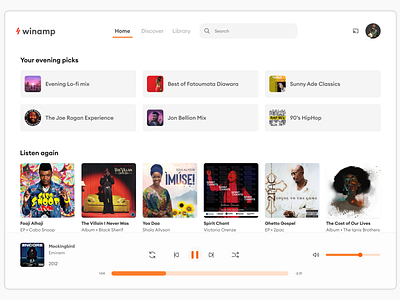 Music Player UI Design