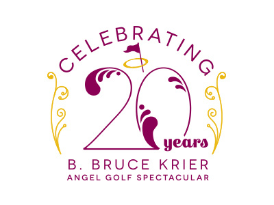 Golf Spectacular Anniversary Logo angel anniversary filigree golf logo vector