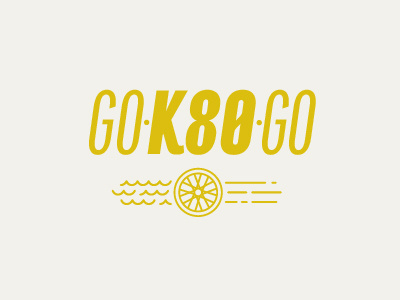 Go K80 Go! bike icon run swim triathlon typography