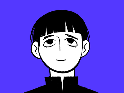 Mob Psycho 100 fan art illustration monochrome people portrait