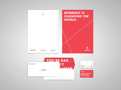 BW Stationary branding marketing nonprofit print design red stationary