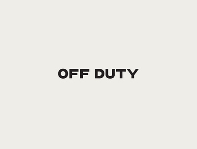 OFF DUTY brand design branding logo typeface typography