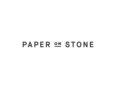 paper on stone identity logo minimal typography