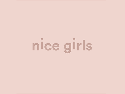 nice girls circular custom font pink type typography
