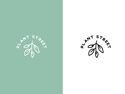 plantstreet branding logo logo mark plant