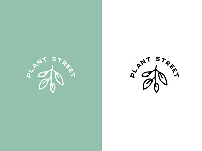 plantstreet branding logo logo mark plant