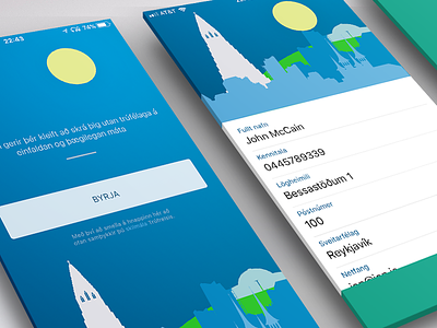 A simple app with a simple purpose android form iceland ios mobile reykjavik sketch skyline