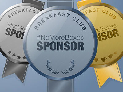 Silver, Gold and Platinum Sponsor Badges for #NoMoreBoxes