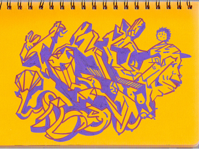 Hostess ~ Sketchbook Yellow ☀️ airplane figure flying hostess illustration illustrator posca sketch sketchbook