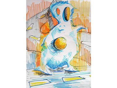 Alien alien colorful fine art fine arts illustration illustrator sketch sketchbook