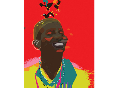 Seckou Keita ~ Bant Magazine colorful editorial illustration fine arts fineart illustration illustrator magazine magazine illustration music music illustration musician photoshop seckou keita