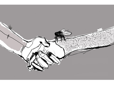 Holding Hands black and white bnw fine art fine arts fineart fly holding hands illustration illustrator sketch sketchbook