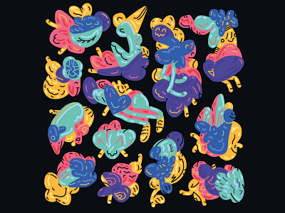 🎈🍬 Abstract Friends 🍬🎈 Pattern Design