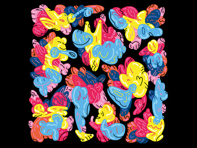 🎊🎉 Confetti Friends 🎊🎉 Pattern Design character character design colorful design fashion flat flat design graphic illustration illustrator pattern pattern art pattern design