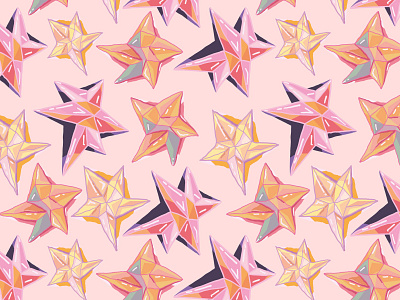 Patchwork Polaris Violet colorful design illustration illustrator online store patchwork pattern pattern design pink polaris redbubble star stars violet