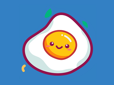 Tee Design ~ Restaurant Maestro Egg colorful egg food food illustration illustration illustrator kawaii kawaii art kawaii egg kawaii food vector vector art vector artist