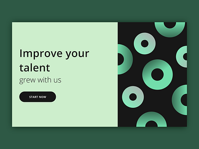 Improve your talent - Web Invite adobe xd design design uiux green invite web