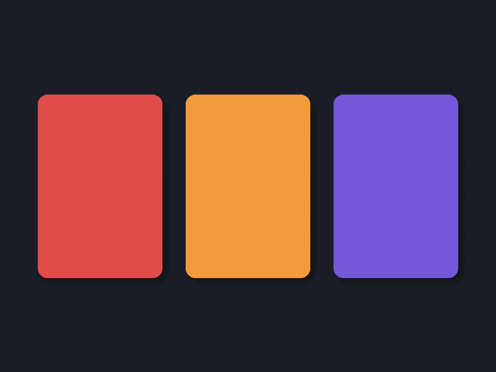 Website color palette hover effect
