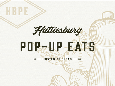 Hattiesburg Pop-up Eats brand brand design brand identity identity identity design logo design logotype restaurant logo wordmark