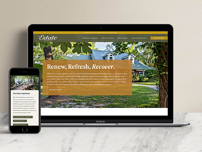 The Estate at River Bend brand brand identity brand refresh branding identity mobile rebrand web web design website website design