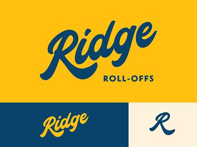 Ridge Roll-Offs blue collar brand identity branding construction identity identity design logo logo design monogram retro wordmark