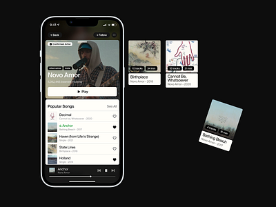 Music app. Musician's profile