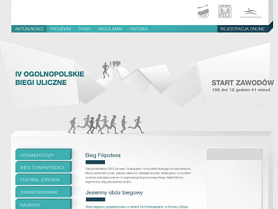 Bieg Filipidesa running website.