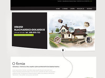 Professional roofing company Poland. branding clean minimal onelife roofing web design webdevelopement website