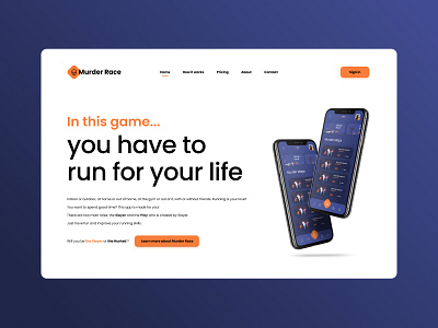 App Landing Page app dailyui gameapp landingpage ui