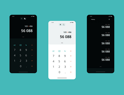 Calculator Dark/Light mode calculator dailyui dark light mode darkmode figma lightmode ui