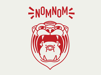 NOM NOM Taiwanese Sandwiches Logo branding design graphic design illustration logo