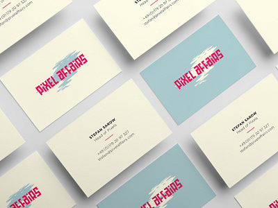 Business Cards for «pixel affairs« branding business card design businesscard corporate design design logo typography visual design