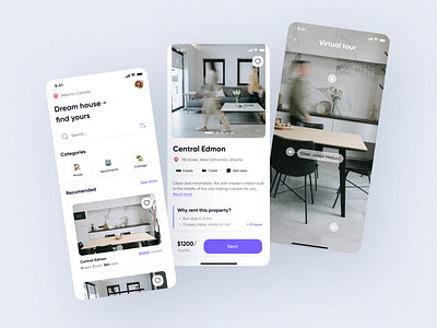 Apartment Rental - Mobile App android app appartments ar filter flat home house ios app mobile app office property real estste rent rental search booking visual tour vr