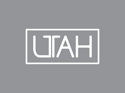 Utah design logo state of utah typography unites states utah wording words