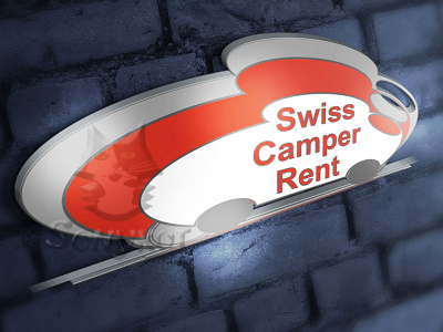presentation logo for a camper rental company branding illustration дизайн логотипа