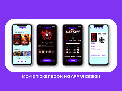 Movie Ticket Booking App UI ui uidesign app figma xd