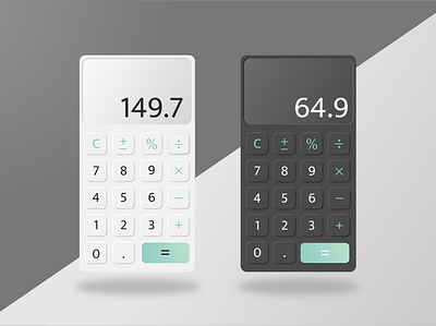 Neumorphism calculators app calculator daily ui challenge dailyui design iphone minimal ui minimalist neumorphic neumorphism ui ui design ux ux design