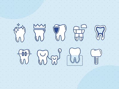 Blue Oak Dental Service Icons