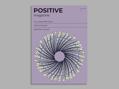 Positive magazine cover advertising cover art cover design design graphic design illustration illustrator magazine cover magazine design marketing campaign positive vibes vector