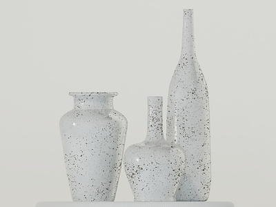Vases 3d 3d render 3dart art c4d cgi design designer greyscale redshift render render art