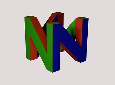 N64 Logo c4d cinema4d n64 nintendo retro gaming