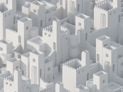 _isometric _city _Clay c4dart cgi cinema4d clayrender isometric isometry