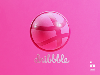 dribbble logo 3d art animation brand identity cinema4d dribbble logo loop redshift