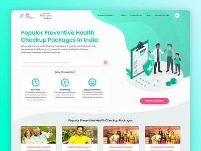 Health Checkup Portal - Landing Page