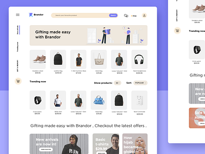 E- Gifing / E-Commerce Landing Page