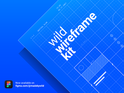wild wireframe kit for Figma blue da ba dee design figma interaction interface kit sketch ui wireframe wireframe kit wireframing