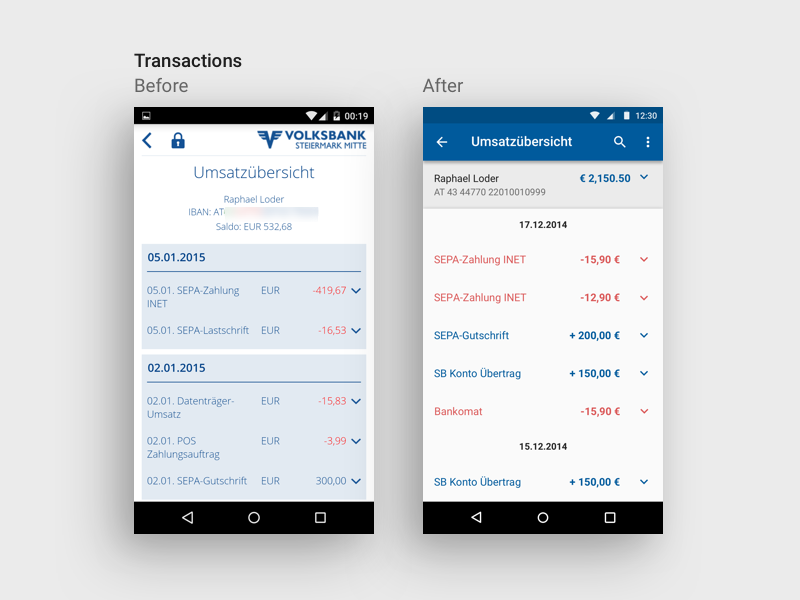Mobile Banking Transcation Overview By Raphael Loder On Dribbble