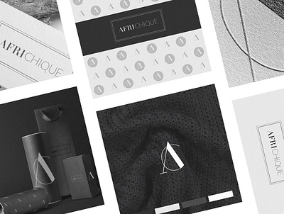 Africhique black and white branding chic design graphic design identity identity design